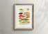 Wood Framed Great Barrier Reef Fishes Vintage Illustration Wall Art Print